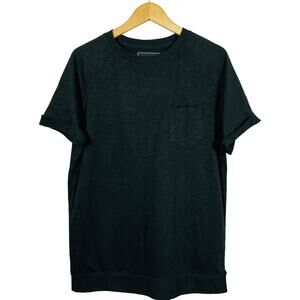 Morse Code Clothing Pocket Tee Black Casual Short Sleeve Modal Stretch - M